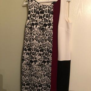 Sleeveless color block dress